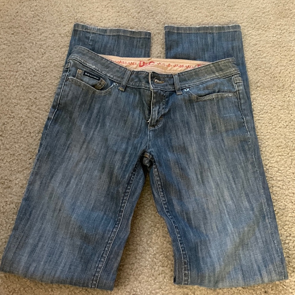 Dolce&Gabbana Jeans, size 26, medium wash with distressing